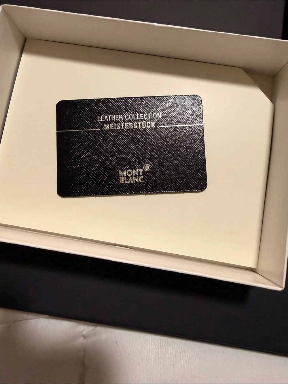 Mont Blanc Black Leather Men's Wallet with Signature Star Emblem